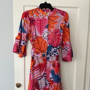 Farm Rio cotton print midi dress